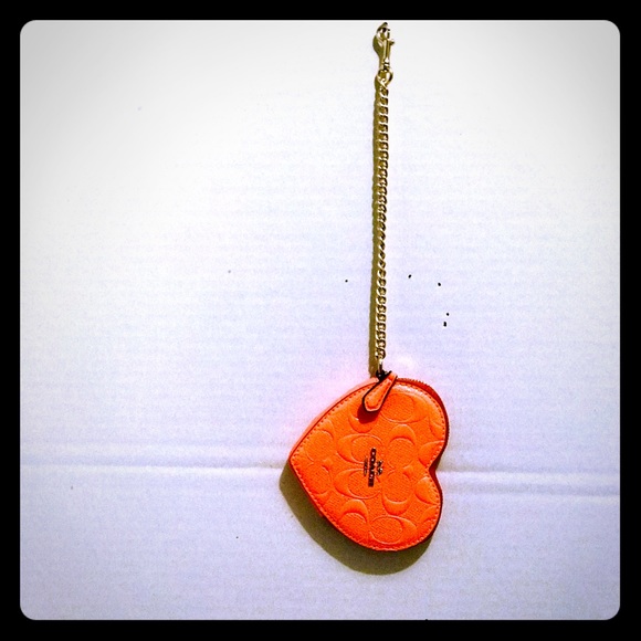 Coach Handbags - Coach Heart Shaped tangerine purse